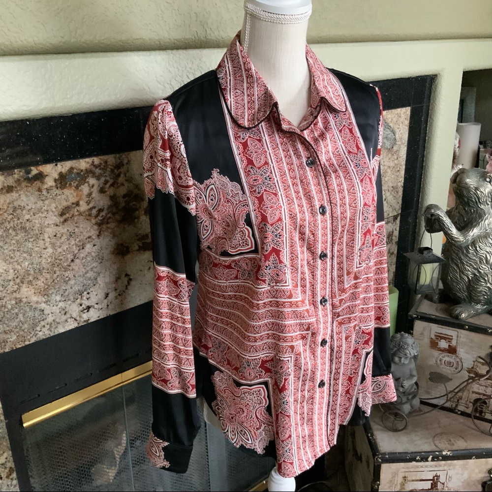 INC International Concepts Button up Blouse - Picture 4 of 9